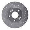 631-03023R Drilled/Slotted Brake Rotor [Silver], 2007-2010 Kia/Hyundai/Genesis, Position: Front Right - image 1