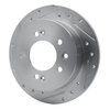 631-03024L Drilled/Slotted Brake Rotor [Silver], 2007-2010 Kia/Hyundai/Genesis, Position: Rear Left - image 2