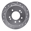 631-03024R Drilled/Slotted Brake Rotor [Silver], 2007-2010 Kia/Hyundai/Genesis, Position: Rear Right - image 1