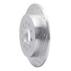 631-03025R Drilled/Slotted Brake Rotor [Silver], 2007-2008 Kia/Hyundai/Genesis, Position: Rear Right - image 2
