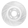 631-03028R Drilled/Slotted Brake Rotor [Silver], 2009-2014 Kia/Hyundai/Genesis, Position: Front Right - image 1