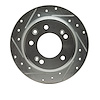 631-03029L Drilled/Slotted Brake Rotor [Silver], 2009-2016 Kia/Hyundai/Genesis, Position: Rear Left - image 1