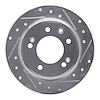 631-03029R Drilled/Slotted Brake Rotor [Silver], 2009-2016 Kia/Hyundai/Genesis, Position: Rear Right - image 1
