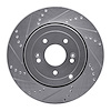 631-03031L Drilled/Slotted Brake Rotor [Silver], 2010-2016 Kia/Hyundai/Genesis, Position: Rear Left - image 1