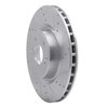 631-03032R Drilled/Slotted Brake Rotor [Silver], 2010-2016 Kia/Hyundai/Genesis, Position: Front Right - image 2