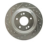 631-03033L Drilled/Slotted Brake Rotor [Silver], 2010-2016 Kia/Hyundai/Genesis, Position: Rear Left - image 1