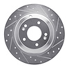 631-03033R Drilled/Slotted Brake Rotor [Silver], 2010-2016 Kia/Hyundai/Genesis, Position: Rear Right - image 1