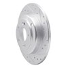 631-03033R Drilled/Slotted Brake Rotor [Silver], 2010-2016 Kia/Hyundai/Genesis, Position: Rear Right - image 2