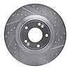 631-03034R Drilled/Slotted Brake Rotor [Silver], 2010-2016 Kia/Hyundai/Genesis, Position: Front Right - image 1