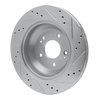 631-03035L Drilled/Slotted Brake Rotor [Silver], 2011-2017 Kia/Hyundai/Genesis, Position: Rear Left - image 4