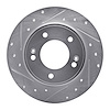 631-03037L Drilled/Slotted Brake Rotor [Silver], Fits Select Kia/Hyundai/Genesis, Position: Rear Left - image 1