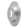631-03037L Drilled/Slotted Brake Rotor [Silver], Fits Select Kia/Hyundai/Genesis, Position: Rear Left - image 2