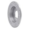 631-03037L Drilled/Slotted Brake Rotor [Silver], Fits Select Kia/Hyundai/Genesis, Position: Rear Left - image 4