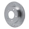 631-03037R Drilled/Slotted Brake Rotor [Silver], Fits Select Kia/Hyundai/Genesis, Position: Rear Right - image 2