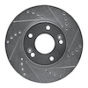 631-03038R Drilled/Slotted Brake Rotor [Silver], Fits Select Kia/Hyundai/Genesis, Position: Front Right - image 1