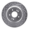 631-03039L Drilled/Slotted Brake Rotor [Silver], 2009-2020 Kia/Hyundai/Genesis, Position: Rear Left - image 1