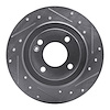 631-03041R Drilled/Slotted Brake Rotor [Silver], Fits Select Multiple Makes/Models, Position: Rear Right - image 1