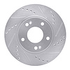631-03043R Drilled/Slotted Brake Rotor [Silver], 2001-2005 Kia/Hyundai/Genesis, Position: Front Right - image 1