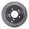631-03044L Drilled/Slotted Brake Rotor [Silver], 2001-2016 Kia/Hyundai/Genesis, Position: Rear Left - image 1