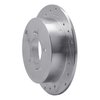 631-03044L Drilled/Slotted Brake Rotor [Silver], 2001-2016 Kia/Hyundai/Genesis, Position: Rear Left - image 2