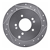 631-03044R Drilled/Slotted Brake Rotor [Silver], 2001-2016 Kia/Hyundai/Genesis, Position: Rear Right - image 1