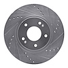 631-03045R Drilled/Slotted Brake Rotor [Silver], 2001-2006 Kia/Hyundai/Genesis, Position: Front Right - image 1
