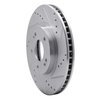 631-03045R Drilled/Slotted Brake Rotor [Silver], 2001-2006 Kia/Hyundai/Genesis, Position: Front Right - image 2