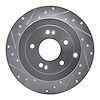 631-03046L Drilled/Slotted Brake Rotor [Silver], 2007-2009 Kia/Hyundai/Genesis, Position: Rear Left - image 1