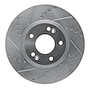631-03048L Drilled/Slotted Brake Rotor [Silver], 2007-2012 Kia/Hyundai/Genesis, Position: Rear Left - image 1