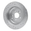 631-03048L Drilled/Slotted Brake Rotor [Silver], 2007-2012 Kia/Hyundai/Genesis, Position: Rear Left - image 4