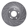 631-03049R Drilled/Slotted Brake Rotor [Silver], 2007-2009 Kia/Hyundai/Genesis, Position: Front Right - image 1