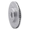 631-03049R Drilled/Slotted Brake Rotor [Silver], 2007-2009 Kia/Hyundai/Genesis, Position: Front Right - image 2