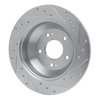 631-03050L Drilled/Slotted Brake Rotor [Silver], 2010-2021 Kia/Hyundai/Genesis, Position: Rear Left - image 4