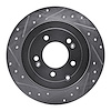 631-03052L Drilled/Slotted Brake Rotor [Silver], Fits Select Kia/Hyundai/Genesis, Position: Rear Left - image 1