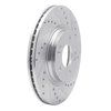 631-03054R Drilled/Slotted Brake Rotor [Silver], Fits Select Kia/Hyundai/Genesis, Position: Front Right - image 2