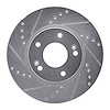 631-03055L Drilled/Slotted Brake Rotor [Silver], Fits Select Kia/Hyundai/Genesis, Position: Front Left - image 1