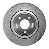 631-03056L Drilled/Slotted Brake Rotor [Silver], Fits Select Kia/Hyundai/Genesis, Position: Rear Left - image 1