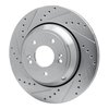 631-03056L Drilled/Slotted Brake Rotor [Silver], Fits Select Kia/Hyundai/Genesis, Position: Rear Left - image 2