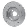 631-03056L Drilled/Slotted Brake Rotor [Silver], Fits Select Kia/Hyundai/Genesis, Position: Rear Left - image 4
