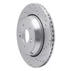 631-03056R Drilled/Slotted Brake Rotor [Silver], Fits Select Kia/Hyundai/Genesis, Position: Rear Right - image 2