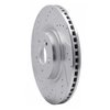 631-03057L Drilled/Slotted Brake Rotor [Silver], 2018-2020 Kia/Hyundai/Genesis, Position: Front Left - image 2