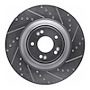 631-03057R Drilled/Slotted Brake Rotor [Silver], 2018-2020 Kia/Hyundai/Genesis, Position: Front Right - image 1