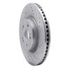 631-03058R Drilled/Slotted Brake Rotor [Silver], 2018-2020 Kia/Hyundai/Genesis, Position: Front Right - image 2