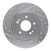631-03060L Drilled/Slotted Brake Rotor [Silver], Fits Select Kia/Hyundai/Genesis, Position: Rear Left