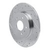 631-03060L Drilled/Slotted Brake Rotor [Silver], Fits Select Kia/Hyundai/Genesis, Position: Rear Left - image 2