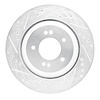 631-03062L Drilled/Slotted Brake Rotor [Silver], Fits Select Kia/Hyundai/Genesis, Position: Rear Left - image 1