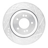 631-03062R Drilled/Slotted Brake Rotor [Silver], Fits Select Kia/Hyundai/Genesis, Position: Rear Right - image 1