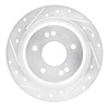 631-03063L Drilled/Slotted Brake Rotor [Silver], Fits Select Kia/Hyundai/Genesis, Position: Rear Left - image 1