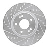 631-03066L Drilled/Slotted Brake Rotor [Silver], Fits Select Kia/Hyundai/Genesis, Position: Front Left - image 1