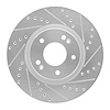631-03066R Drilled/Slotted Brake Rotor [Silver], Fits Select Kia/Hyundai/Genesis, Position: Front Right - image 1